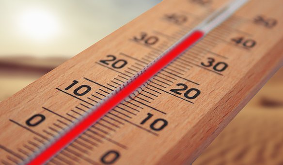 Too hot to work in the office - thermomenter